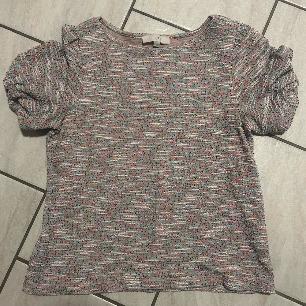 LOFT Multicolor Short Sleeve Top